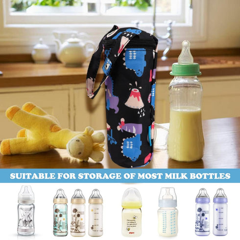 LNQ LUNIQI Insulated Baby Bottle Bags - Portable Travel Feeding Bag to Keep Milk Warm - Thermal Insulated for Newborn