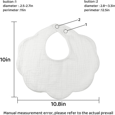 12 Pack Baby Drool Bibs for Unisex Girls Boys Baby Muslin Bibs for Drooling and Teething