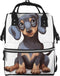 DWVTSLH Cute Dachshund Diaper Bag Backpack Multifunction Nappy Bags Waterproof Mummy Backpack Large
