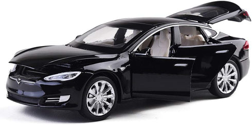 Toy Car Model S Alloy Pull Back Vehicles 1/32 Scale for Toddlers Kids (Black)