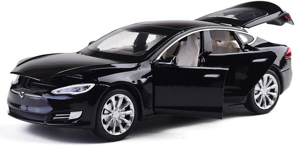 Toy Car Model S Alloy Pull Back Vehicles 1/32 Scale for Toddlers Kids (Black)