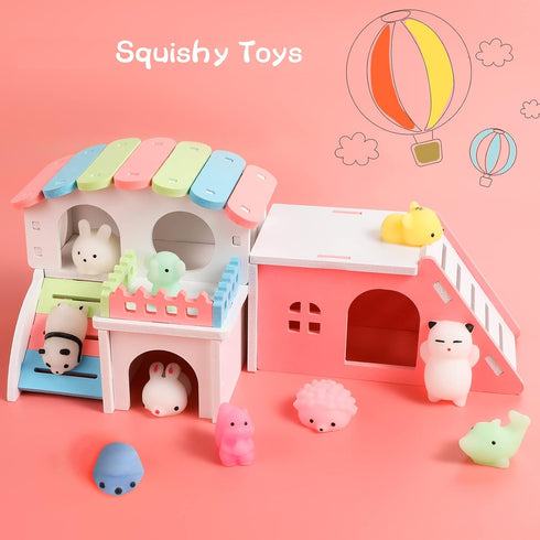 50 Pcs Squishies Mochi Squishy Toys for Kids, Party Favors, Stress Relief Fidget Toys, Birthday Christmas Gift
