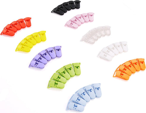 50x 10 LIHAO Pacifier Clips Holders for Teething Toys Baby Blankets - Colors