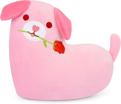 Valentine's Day Gifts for Girls Her Wife, 8inch Pink Love Heart Dog