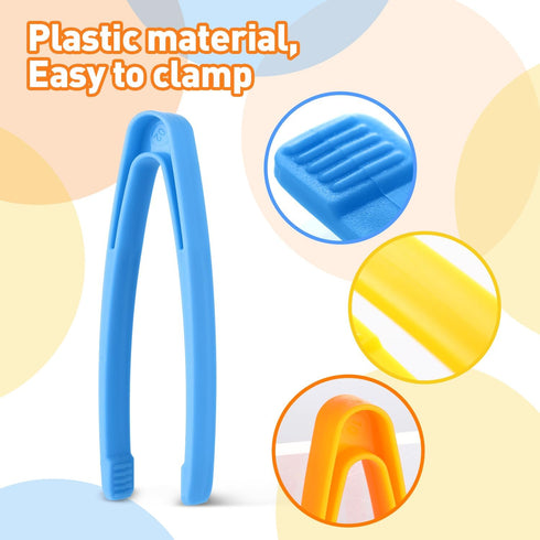 20 (20) PCS Sensory Bin Tools Toddler Plastic Tweezers Fine Motor Toys Experiments Toy Plastic Tweezers for Kids