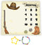 Cowboy Theme Baby Monthly Milestone Blanket, 48x40in Soft Flannel, Gun Boots Hats Nursery Blanket for Newborn
