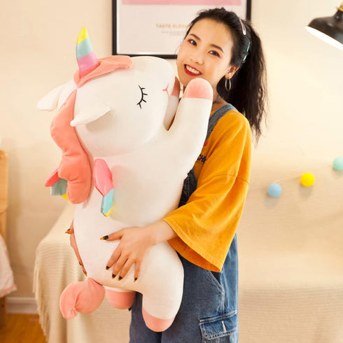 Unicorn Stuffed Animal, Soft White 31.4 in Plush Hugging Pillow Toy Gifts for Kids