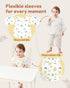 SauGonb 16/36 Disposable Baby Bibs for Baby Boys and Girls - Long Sleeve Bib Individually Wrapped Waterproof Baby Bibs