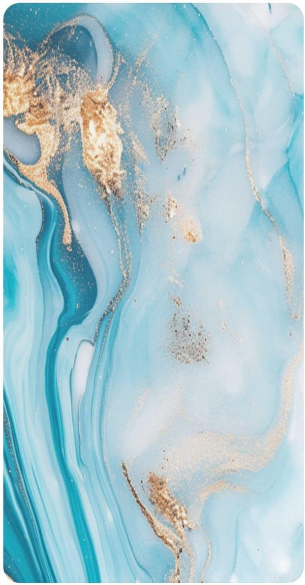 Bseiialft Blue Turquoise Marble Crib Sheets for Boys Girls Soft and Breathable Cotton