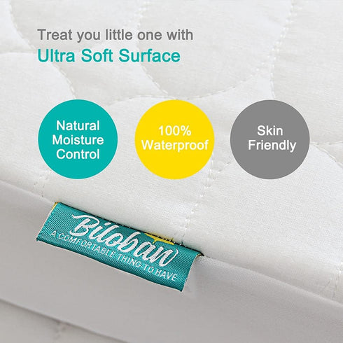 4 Pack Set,Waterproof Crib Sheets and Waterproof Crib Mattress Protector Crib Sheets Mattress Pad Cover for Baby Boys