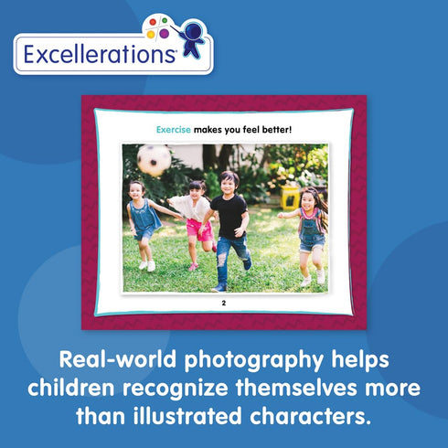 Excellerations English & Spanish Emotions Books + Dolls + Blocks Kit 2-8 Books 4 Dolls 16 Blocks