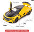 BDTCTK Camaro Bumblebee Car Model Toy 1/32 Zinc Alloy Pull Back with Sound and Light for Kids (Yellow)