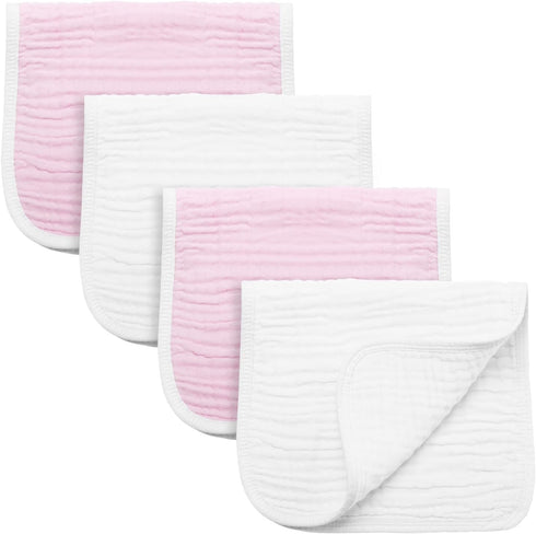 Synrroe Burp Cloths Large, Muslin Burp Cloths for Baby Girls and Boys,