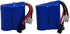 Blomiky 2 7.4V 600mAh Lion Battery with SM-2P Black 2 Pin Plug for Skytech RC Ship Boat