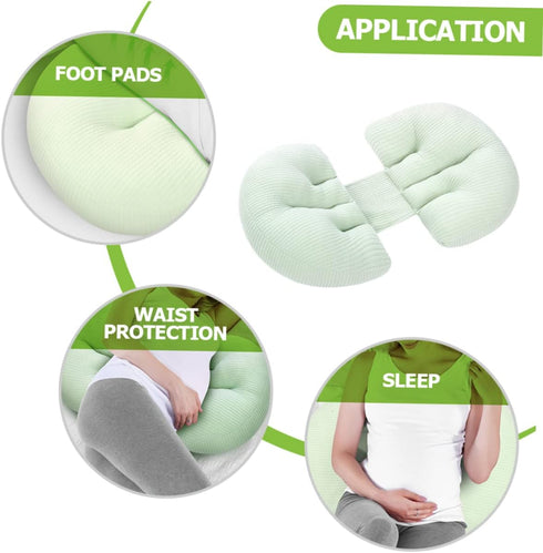 Hemobllo Pregnant Women Shaped Pillow Multifunctional Waist Support Cushion for Side Sleeping Comfort for Abdomen
