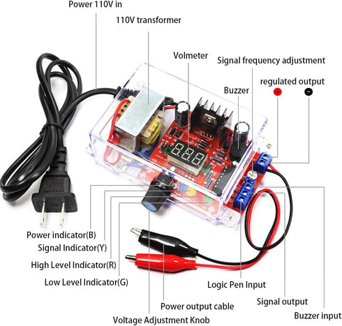 DIY Electronic Kits lm317 Power Supply Voltage Regulator, 110V to DC1.25-12V Soldering Project Kit for Adults