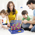 4 in a Row Game - Classic Family Fun Game with 6 Spare Discs for Kids Ages 3-12 (Blue)
