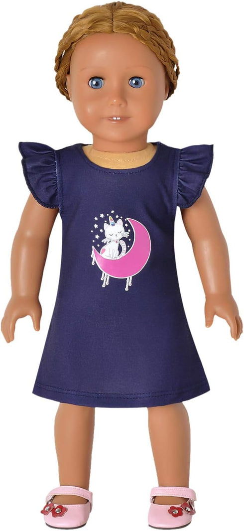 Jxstar Matching Nightgowns for Girls and Dolls - Princess Pajamas