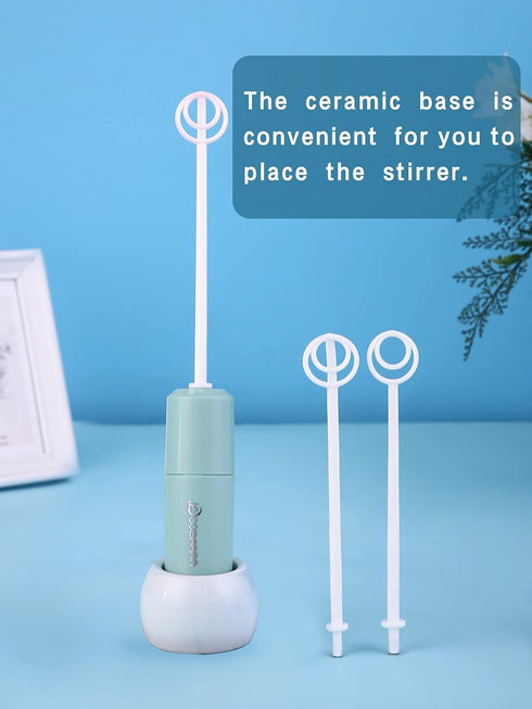 Handheld Electric Milk Frother Stirrer, Electric Drink Mixer (Pink)
