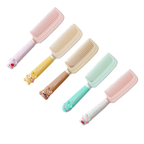 Osdhezcn Set Finest-Teeth Children's Hair Comb & Brush for Newborns to Infant Girls with Long Teeth for Cleaning