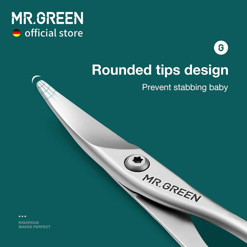 MR.GREEN Baby Nail Scissors Safety Nail Care Clippers Cutter Newborn Baby Convenient Nail Grooming Manicure Tool (Nail