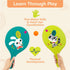 B. toys Bounce & Play Paddle Set - Sports & Outdoor Paddle Ball Game with 2 Colorful Paddles & 1 Ball for Kids