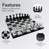Luxury Travel Chess Set, 10" Portable Chess Game Set with Storage for Adults and Kids, Unique Lucite Board