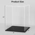 HEMYLU (9x9x13 inch) Acrylic Box with Matt Black Base, Simple Self-Assembly Clear Acrylic Display Case, Portrait Format