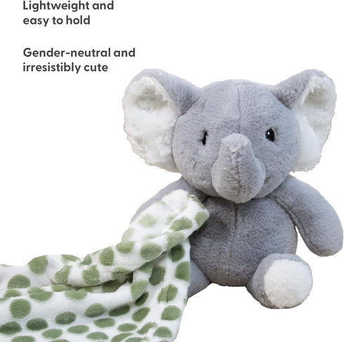Set, The Peanutshell Blanket Gift Ellie Plush Elephant Stuffed Animal Toy for Boys, Girls, Cute Elephant Plushies