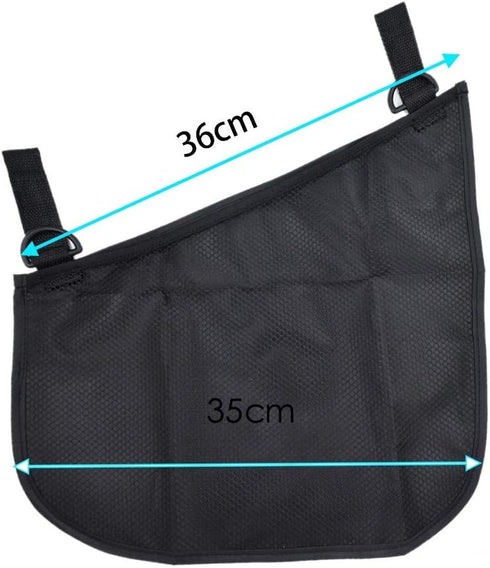 2 Pack Universal Side Sling Stroller Mesh Cargo Net and Organizer, Extra Stroller Storage Space, Non-Slip and Adjustable Straps