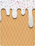 Pigsaly 27x39 Inch Crib Sheets White Gradient Ice Cream Drip Baby Sheet for Standard Crib Mattress Boys Girls Toddler