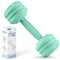 Silicone Baby Dumbbell Toy, Weight Rattle Sensory Teether for Babies, Great Gift for Boys or Girls (Mint)