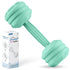 Silicone Baby Dumbbell Toy, Weight Rattle Sensory Teether for Babies, Great Gift for Boys or Girls (Mint)