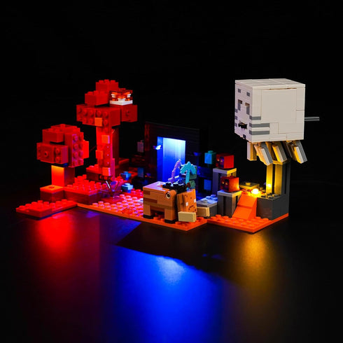 Upgraded LED Light Kit for LEGO The Nether Portal Ambush Building Set, Compatible with LEGO 21255 (Model Not Included)