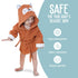 BlueMello Ultra-Soft Baby Fox Bathrobe, Hooded Robe for Toddlers 0-6 Months, Ideal Infant Boy & Girl Gift