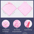 MICHLEY Animal Face Hooded Baby Towel Cotton Bathrobe for Boys Girls Light Pink 0-6 Year