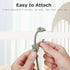 4 Pack Toy Safety Straps - Stretchable Silicone Pacifier Chains for Baby Bottles, High Chair, Cribs, and Strollers