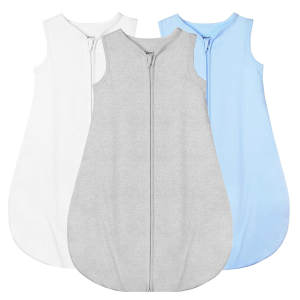 Sleep Sack 3-Pack 100% Organic Cotton Wearable Blanket Toddler Sleeping Bag Sleeveless