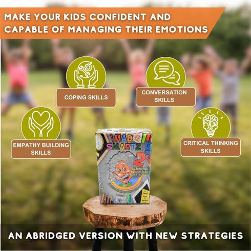 Thought-Spot: MAD SMARTZ 2 Card Game for Interpersonal Skills, Anger Control, Empathy, Social Skills; Fun for Kids &