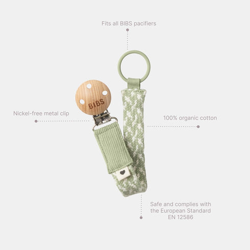 Sand/Vanilla Pacifier Clip for Babies