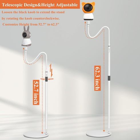 JAMYOK 2S/5S/6T, 1T, BM101-M, P2Q/ B2, Momcozy BM01/BM03/BM04/BM02, Telescopic Baby Monitor Floor Stand for BOIFUN Baby