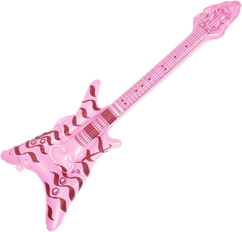 Alipis Inflatable Rock Star, 80s 90s Party Decorations, Blow Up Guitar for Kids Party Supplies