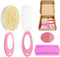 Baby Hair Brush and Comb Set, 4Pcs Baby Soft Bristles Brush Cradle