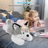 22" 4.5 lbs 2-in-1 & Large Laying Husky Plush, Weighted Stuffed Animals for Adults and Kids, Husky Plushies
