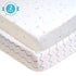 American Baby Company 2 Pack 100% Natural Cotton Fitted Mini Crib Sheets, 38" x 24", Pink Stars/Zigzag