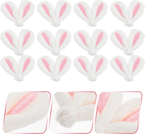 IMIKEYA Easter Bunny Ear Ornaments, 20pcs Rabbit Ear Hair Clip Accessories DIY Felt Animal Ears Crafts for DIY Craft Hair Accessories Jewelry Making Doll Decor Pink by IMIKEYA