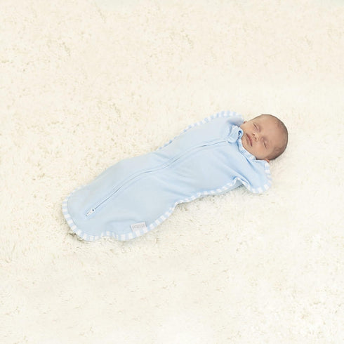 2 Pack 3-6 Comfy Cubs Swaddle Blanket Baby Girl Boy Easy Zipper Wrap Newborn Infant Sleep Sack (Large Months, Blue)