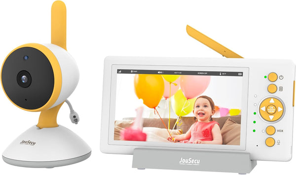 JouSecu Baby Monitor No WiFi, 5" 720P HD Screen Baby Monitor with Camera