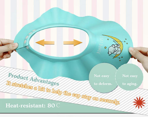 BONPEIPEI 2Pcs Baby Shower Shampoo Cap Adjustable Safety Eva Bath Visor Waterproof Soft Hair Washing Guard Accessories