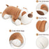 Niuniu Daddy 17.7" Brown Puppy Plush Toy Pillow - Kawaii Stuffed Animal for Kids, Toddlers & Teens, Soft Room Decor